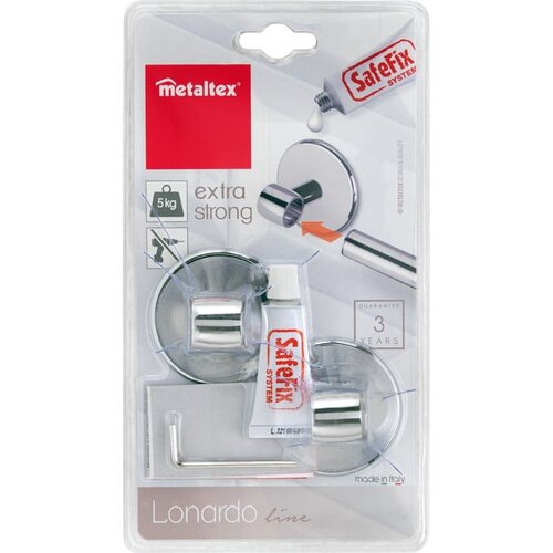 Metaltex Komplet za montažo brez vrtanja 2 kosa SafeFix Lonardo - Slike