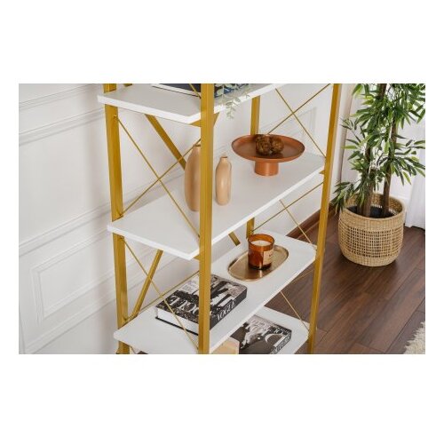 Hanah home polica za knjige elysian white gold Slike