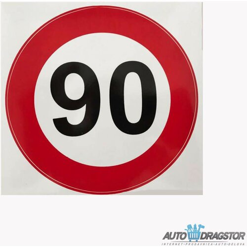 888 Car Accessories nalepnica ograničenja "90" velika Cene