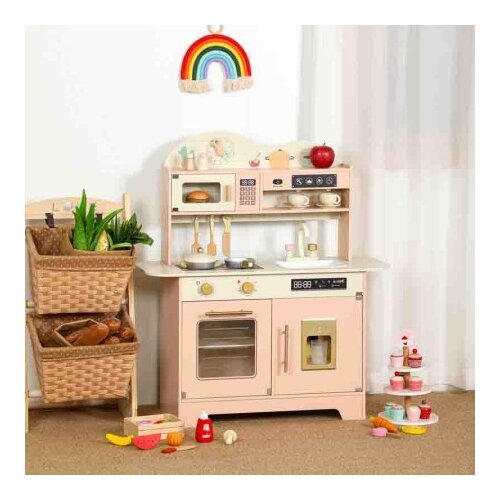 Premium Stil Velika dečja drvena kuhinja - roze MSN25013 ( 14438 ) Slike