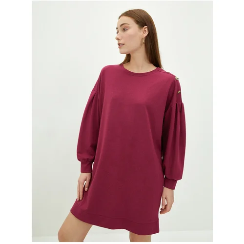 LC Waikiki Women's Crew Neck Straight Long Sleeve Dress