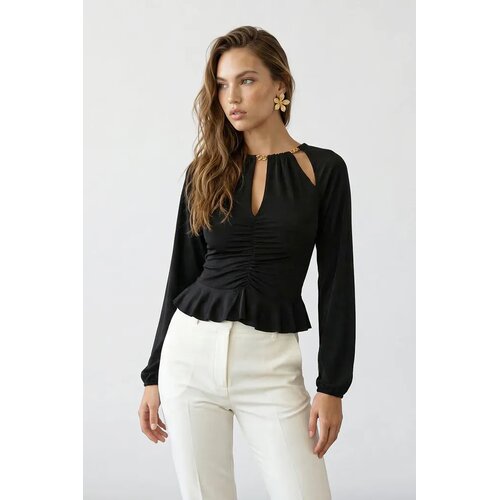 TRENDYOLMILLA ženska bluza TPRAW24BZ00053, crna Cene