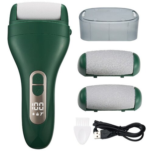 INF USB polnilni električni pilnik za pete z LED zaslonom, 3 hitrosti Green, (5000283911) Cene