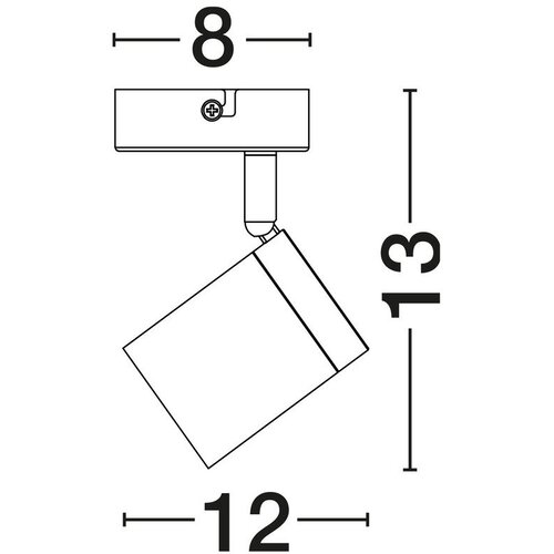 Nova Luce Mat črno kovinsko točkovno svetilo z upogljivo konstrukcijo 12x8 cm Alma &amp;ndash; Slike
