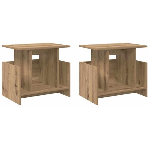 vidaXL TV stojalo 2 pcs Umetni hrast 50 x 35 x 45 cm Konstruiran les, (5000132448) Cene