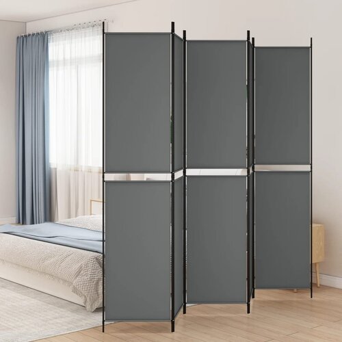 vidaXL Paravan 5-delni antracit 250x220 cm blago Cene