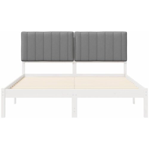  Krevetni okvir s tapiciranim uzglavljem Svijetlo siva Svjetlosiva 205.5 x 165.5 x 84.5 cm Slike