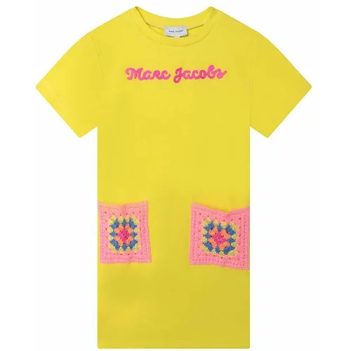 Marc Jacobs Dječja pamučna haljina boja: žuta, mini, oversize