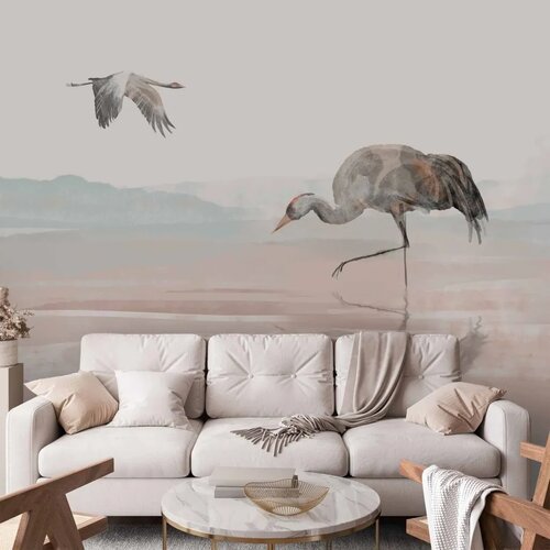  Foto tapeta - Cranes Over the Water 400x280 Standard Cene