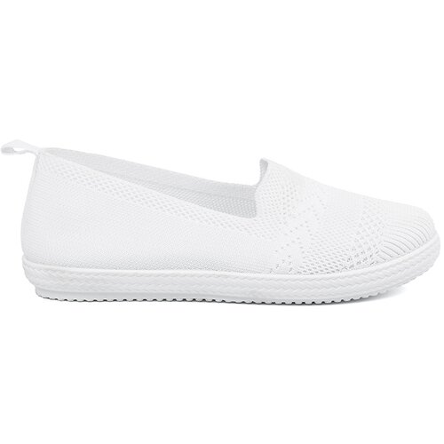 Shelvt White slip-on sneakers with elastic upper Slike