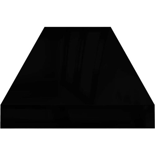 VidaXL plutajuće zidne police 2 kom sjajne crne 90 x 23,5 x 3,8 cm MDF Slike