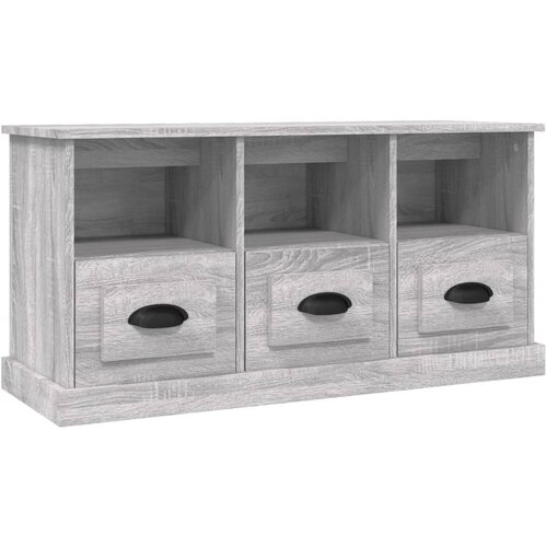 Maison Chic TV omarica - TV enota - Televizijska omarica siva sonoma 100x35x50 cm inženirski les, (21699053) Cene