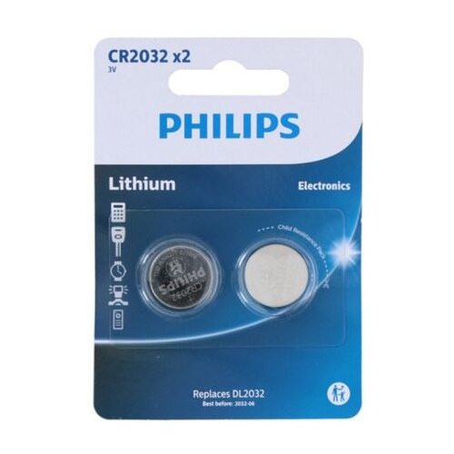 Philips baterije CR2032P2/01B CR2032, 3V, 2 kos Cene