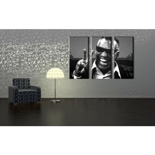  Ročno izdelana slika POP Art Ray Charles 3-delna  (POP ART) Cene