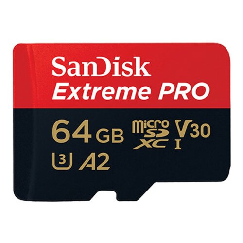 Sandisk SDXC 64GB micro extreme pro 200MB/s A2 C10 V30 UHS-I US+Ad Slike
