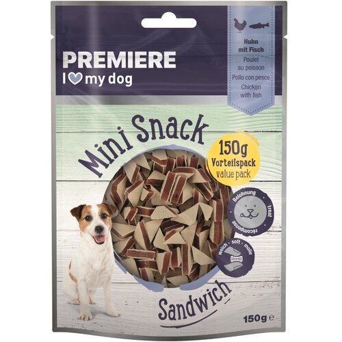 Premiere pribolj&scaron;ek za pse Meat Mini Sandwich pi&scaron;čanec in riba 150 g Cene