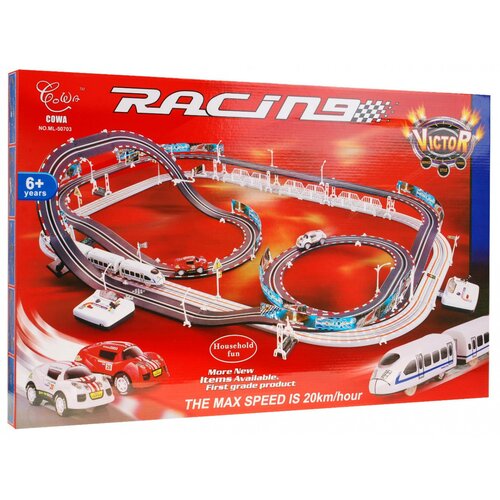  Vlakić i auti na baterije Electric Race 2u1 Slike
