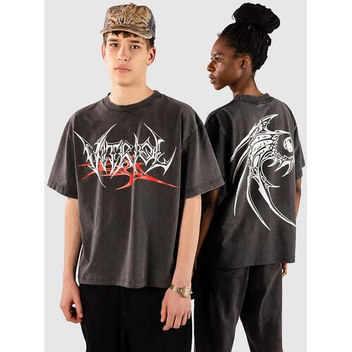 Vitriol Cyberbones Cropped T-shirt vintage black Cene