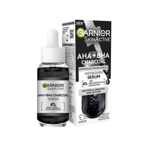 Garnier serum za obraz - 4% AHA + BHA & Niacinamide Charcoal Face Serum Cene