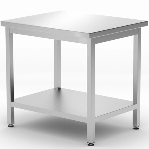 Hendi Centralna delovna miza s polico Budget Line 800 x 600 x 850 mm - 817100, (21389246) Cene