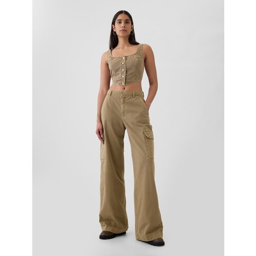 GAP Trousers with pockets Baggy Khaki Cargo - Women&amp;#039;s Slike