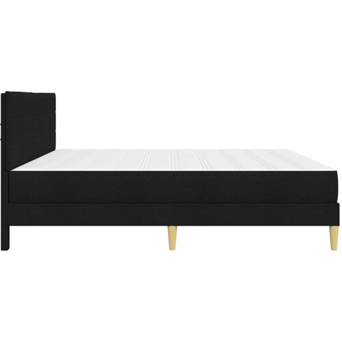  Okvir kreveta s madracem s uzglavljem Crna 180 x 200 cm tkanina Slike