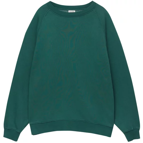 Pull&Bear Sweater majica tamno zelena