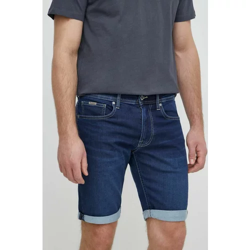 PepeJeans Jeans kratke hlače SLIM GYMDIGO SHORT moške, mornarsko modra barva, PM801075DP4