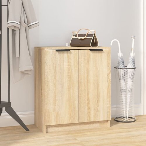 VidaXL Omarica za čevlje sonoma hrast 59x35x70 cm konstruiran les Slike