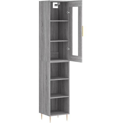  Visoka komoda siva sonome 34,5x34x180 cm od konstruiranog drva Slike