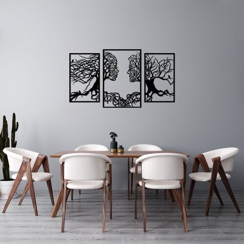 Wallity Zidna dekoracija Drvo ljubavi, 50 x 76 cm, Crna Cene