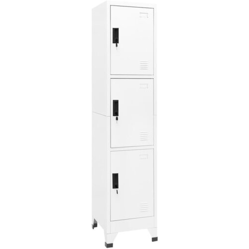 vidaXL omara s ključavnico bela 38x45x180 cm jeklo Cene