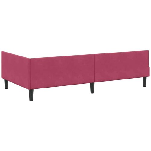 vidaXL Kotni posteljni okvir z vzglavjem vinsko rdeča 100 x 200 cm Cene