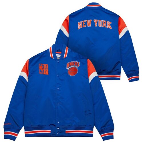Mitchell And Ness mu&amp;scaron;ka New York Knicks Heavyweight Satin jakna Slike