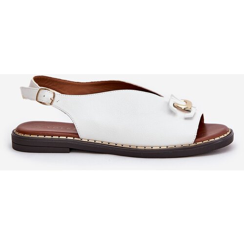 Boto Flat Sandals With Decoration Eco Leather White Tillireta Cene