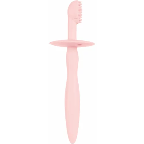 Canpol Hygiene silikonska zobna ščetka 0m+ Pink 1 kos