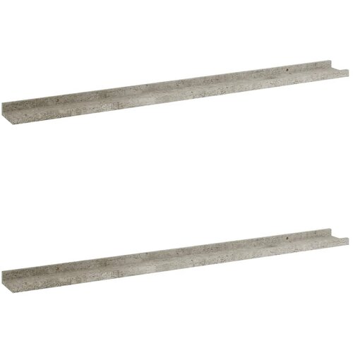 Maison Chic 2 kosi Stenske Police - Viseče police betonsko siva 100x9x3 cm, (21793739) Slike