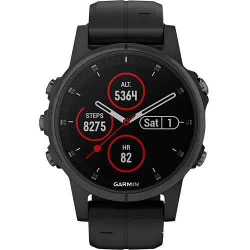 Garmin sportski sat Fenix 5S Plus Sapphire Black Crna