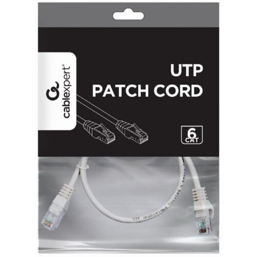 Gembird PP6U-0.5M Cat 6 U/UTP mrežni patch kabl, sivi, 0,5 m Slike