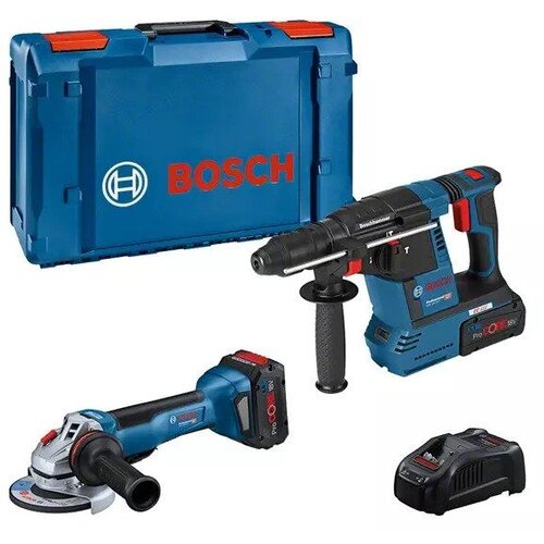 Bosch 18V SET ALATA GBH 18V-26 + GWS 18V-10PC + 2 X 5,5 Ah+ GAL 1880 + L-KOFER 0615990N33 Cene
