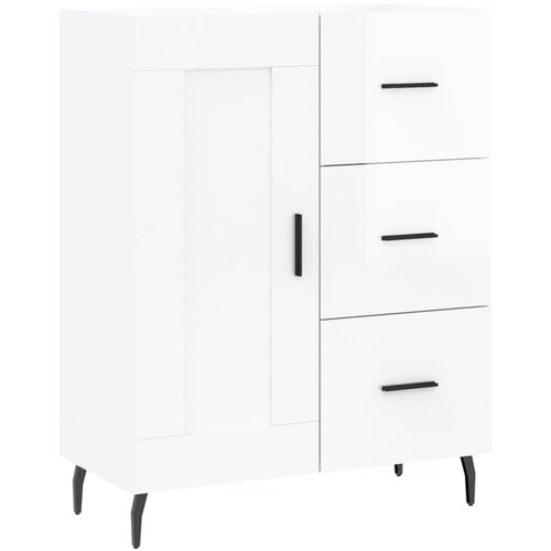 vidaXL Komoda visok sijaj bela 69,5x34x90 cm inženirski les, (20807370) Cene