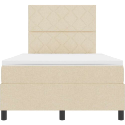 vidaXL Krevet s box springom i madracem krem boje 120x200 cm tkanina Cijene