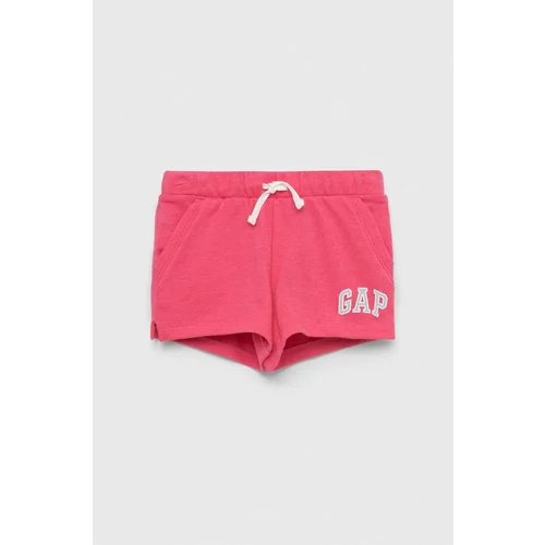 GAP Dječje kratke hlače boja: ružičasta, s tiskom, podesivi struk