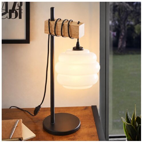 Brilagi Stona lampa NUBILA 1xE27/40W/230V braon/crna/bela Slike