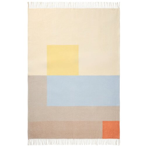 Mette Ditmer Denmark Rumena/modra odeja 125x190 cm Brick – Cene