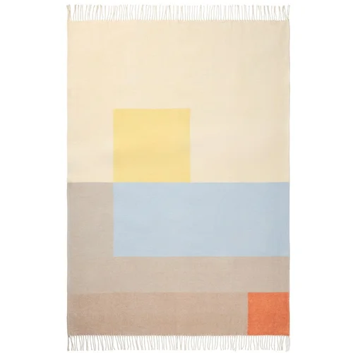 Mette Ditmer Denmark Rumena/modra odeja 125x190 cm Brick –