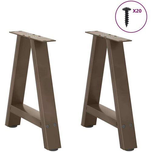  Noge za klub stolić A-oblika 2 kom 50 x (42-43) cm čelik - Prirodna 50 x (42-43) cm 1 Slike