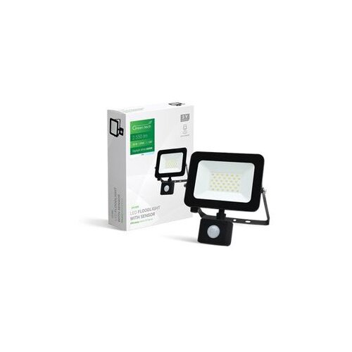  Reflektor LED sa senzorom 30W 6500K IP65 crni Green Tech Cijene