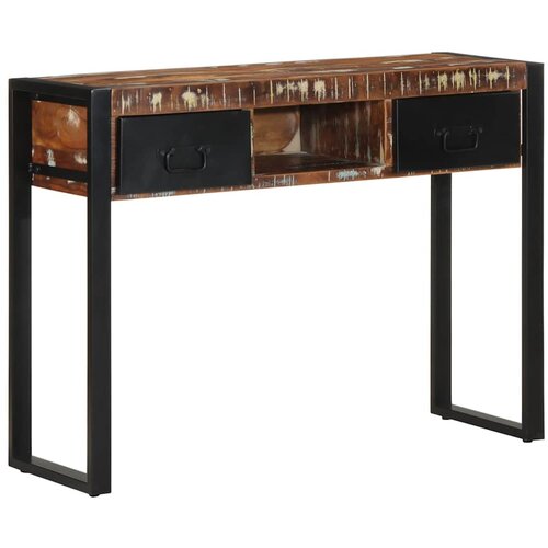 vidaXL konzolna miza multicolor 100x35x75 cm masivni les obnovljen Cene