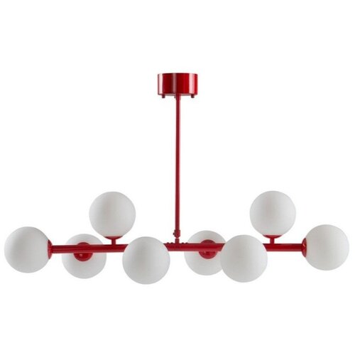 Jotex Crvena/bijela stropna svjetiljka od opalnog stakla 30x104 cm Ekman &amp;ndash; Slike